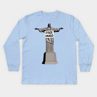 Christ Free Hugs Kids Long Sleeve T-Shirt